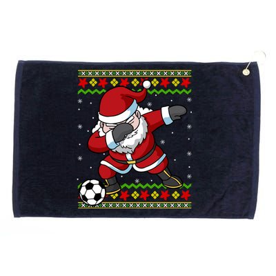 Santa Claus Soccer Dabbing Christmas Grommeted Golf Towel