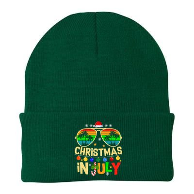 Santa Claus Sunglasses Beach Christmas In July Knit Cap Winter Beanie