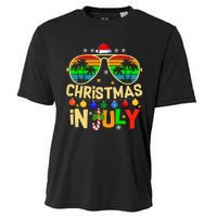 Santa Claus Sunglasses Beach Christmas In July Cooling Performance Crew T-Shirt