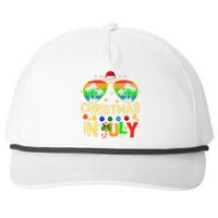 Santa Claus Sunglasses Beach Christmas In July Snapback Five-Panel Rope Hat