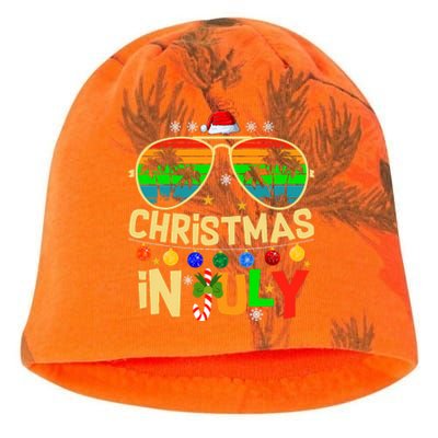 Santa Claus Sunglasses Beach Christmas In July Kati - Camo Knit Beanie