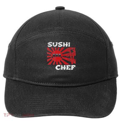 Sushi Chef Sushi Gift Costume Pyjamas Uniform 7-Panel Snapback Hat