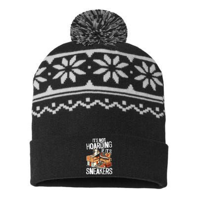 Shoe Collector Sneakerhead Shoe Lover I Love Sneakers USA-Made Snowflake Beanie