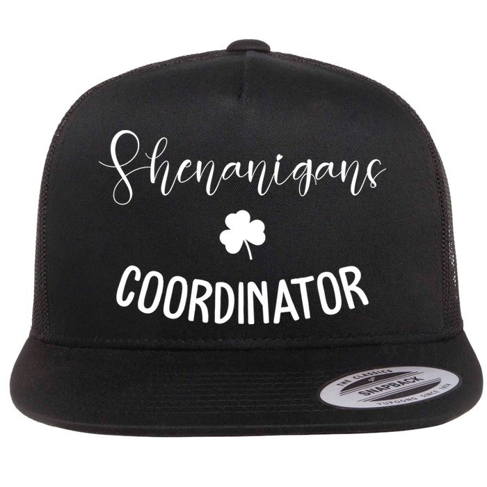 Shenanigans Coordinator Flat Bill Trucker Hat