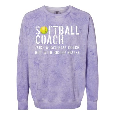 Softball Coach Shirts Softball Dad For Men Softball Coach Colorblast Crewneck Sweatshirt