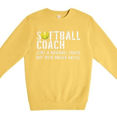 Softball Coach Shirts Softball Dad For Men Softball Coach Premium Crewneck Sweatshirt