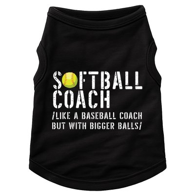 Softball Coach Shirts Softball Dad For Men Softball Coach Doggie Tank