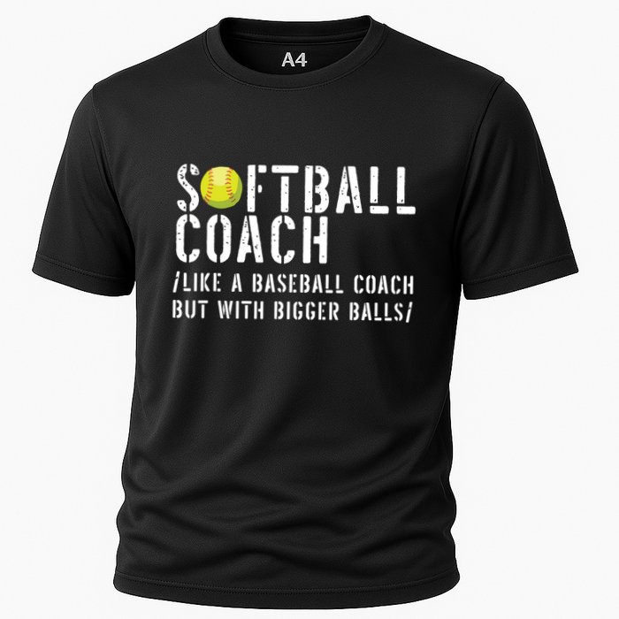 Softball Coach Shirts Softball Dad For Men Softball Coach Cooling Performance Crew T-Shirt