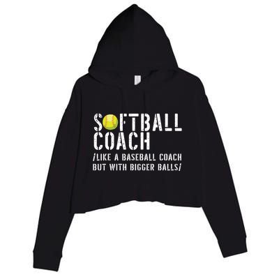 Softball Coach Shirts Softball Dad For Men Softball Coach Crop Fleece Hoodie