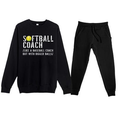 Softball Coach Shirts Softball Dad For Men Softball Coach Premium Crewneck Sweatsuit Set