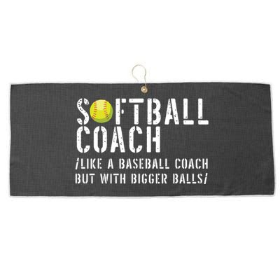 Softball Coach Shirts Softball Dad For Men Softball Coach Large Microfiber Waffle Golf Towel