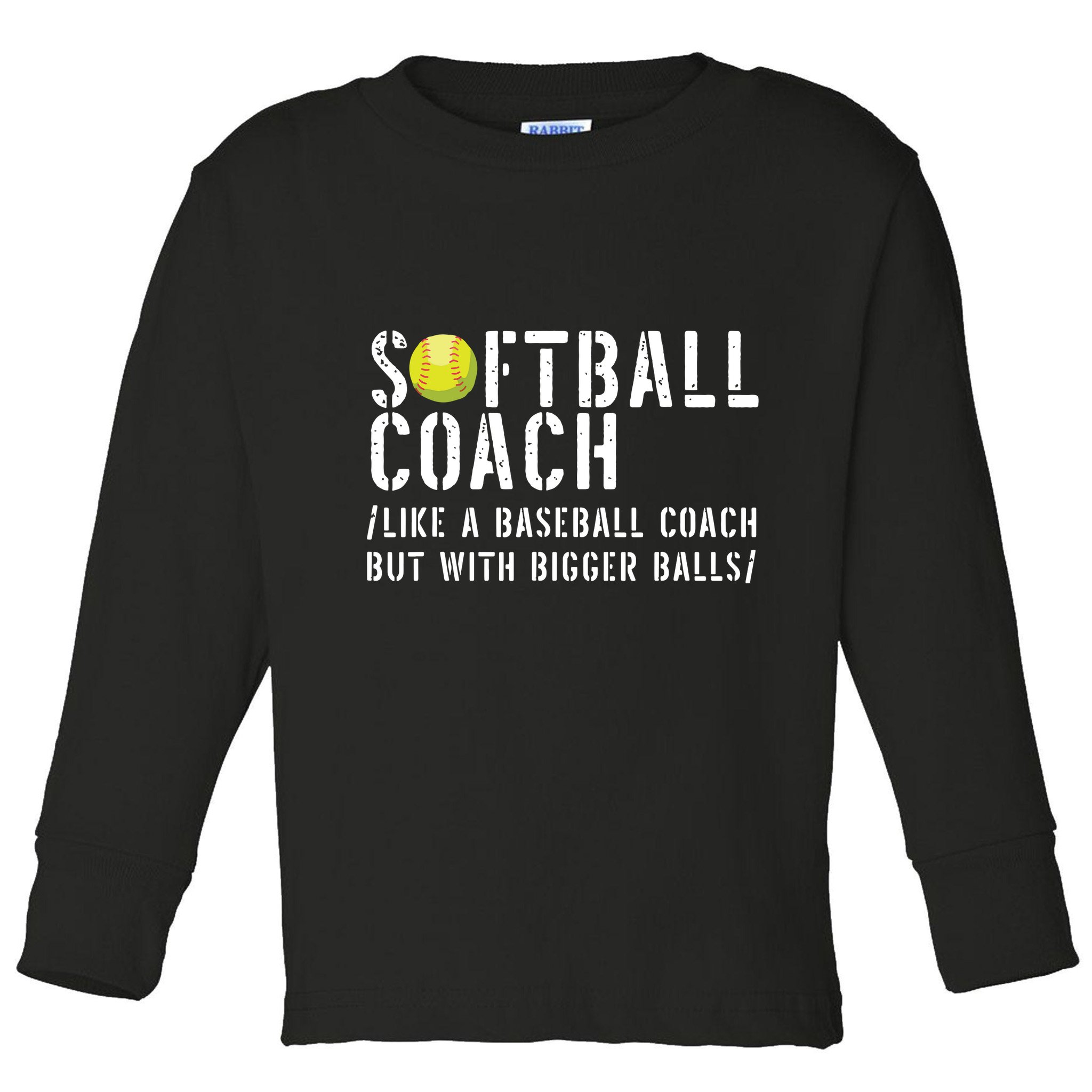 Softball Coach Shirts Softball Dad For Men Softball Coach Toddler Long Sleeve Shirt