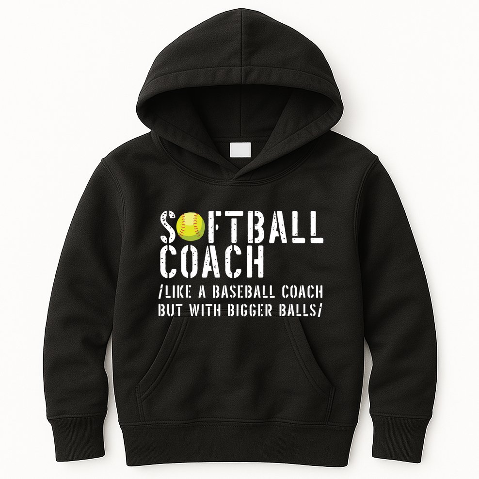 Softball Coach Shirts Softball Dad For Men Softball Coach Kids Hoodie