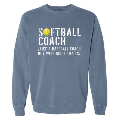 Softball Coach Shirts Softball Dad For Men Softball Coach Garment-Dyed Sweatshirt