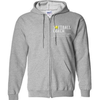 Softball Coach Shirts Softball Dad For Men Softball Coach Full Zip Hoodie