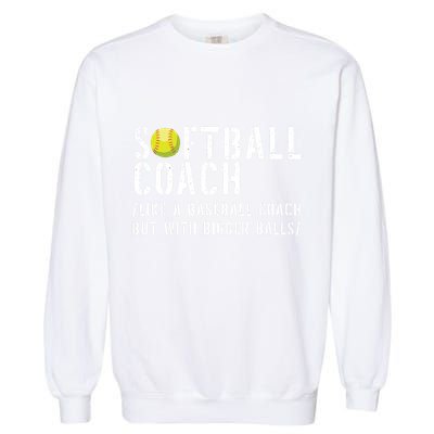 Softball Coach Shirts Softball Dad For Men Softball Coach Garment-Dyed Sweatshirt