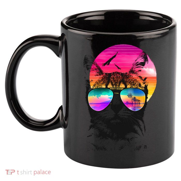 Summer Cat 11oz C Handle Ceramic Mug