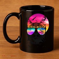 Summer Cat 11oz C Handle Ceramic Mug