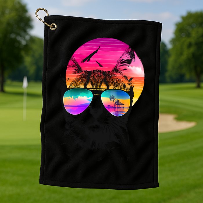 Summer Cat Golf Towel