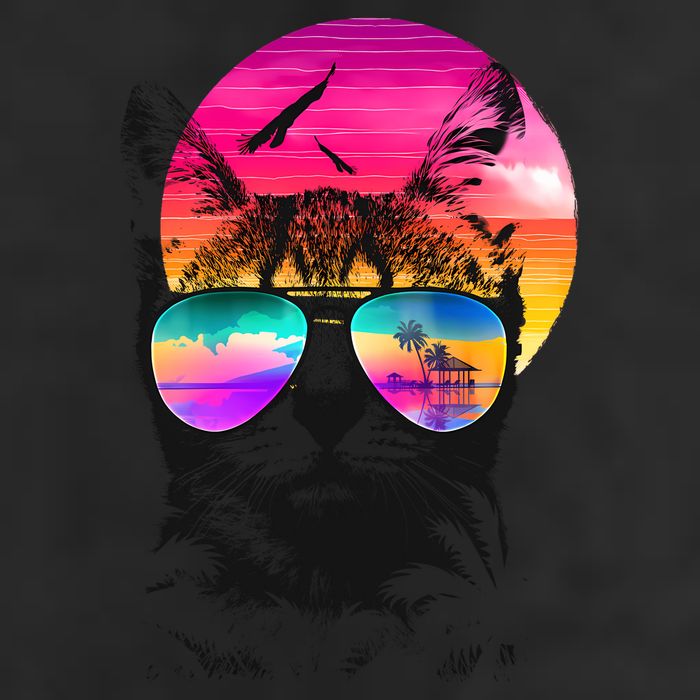 Summer Cat Golf Towel