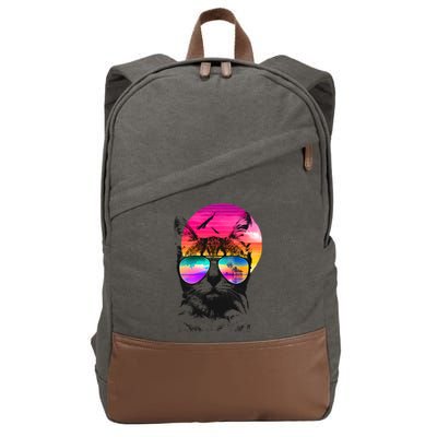 Summer Cat Cotton Canvas Backpack