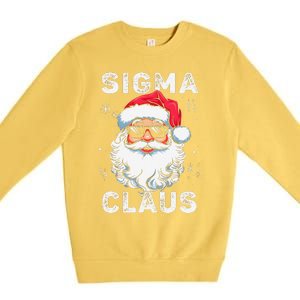 Sigma Claus Santa Funny Christmas Rizz Male The Rizzler Meme Premium Crewneck Sweatshirt