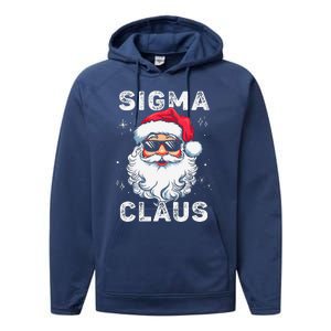 Sigma Claus Santa Funny Christmas Rizz Male The Rizzler Meme Performance Fleece Hoodie