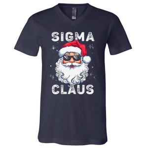 Sigma Claus Santa Funny Christmas Rizz Male The Rizzler Meme V-Neck T-Shirt