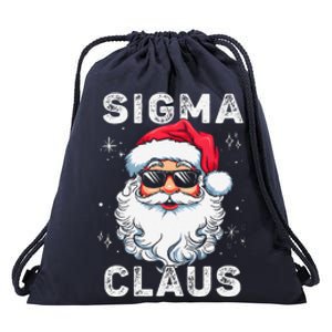 Sigma Claus Santa Funny Christmas Rizz Male The Rizzler Meme Drawstring Bag