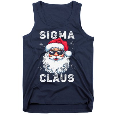 Sigma Claus Santa Funny Christmas Rizz Male The Rizzler Meme Tank Top