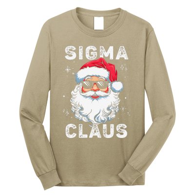 Sigma Claus Santa Funny Christmas Rizz Male The Rizzler Meme Long Sleeve Shirt