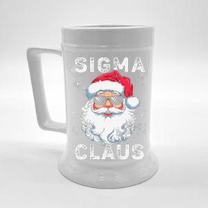 Sigma Claus Santa Funny Christmas Rizz Male The Rizzler Meme Beer Stein