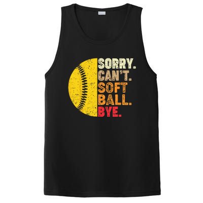 Sorry Cant Softball Bye Funny Softball PosiCharge Competitor Tank