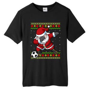 Santa Claus Soccer Dabbing Xmas Tall Fusion ChromaSoft Performance T-Shirt