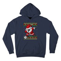 Santa Claus Soccer Dabbing Xmas Hoodie