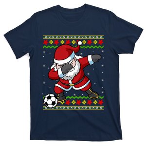 Santa Claus Soccer Dabbing Xmas T-Shirt