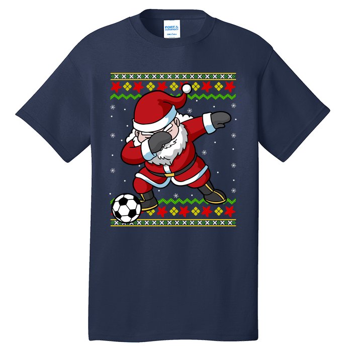 Santa Claus Soccer Dabbing Xmas Tall T-Shirt