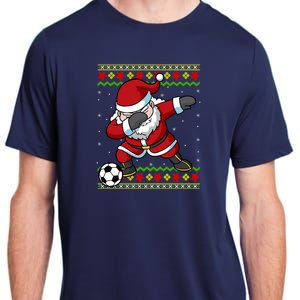 Santa Claus Soccer Dabbing Xmas Adult ChromaSoft Performance T-Shirt