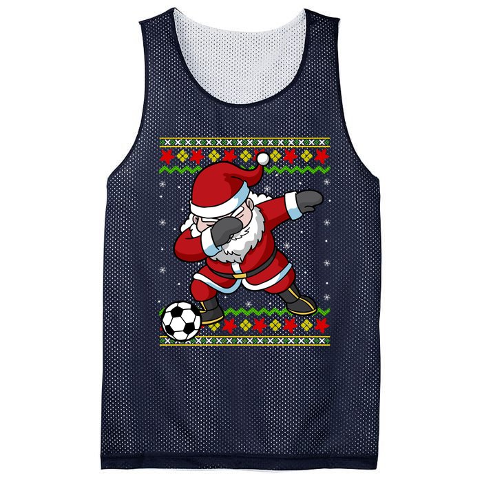 Santa Claus Soccer Dabbing Xmas Mesh Reversible Basketball Jersey Tank