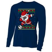 Santa Claus Soccer Dabbing Xmas Cooling Performance Long Sleeve Crew