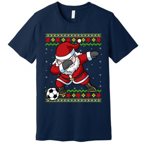 Santa Claus Soccer Dabbing Xmas Premium T-Shirt