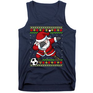 Santa Claus Soccer Dabbing Xmas Tank Top