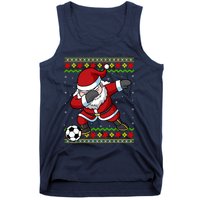 Santa Claus Soccer Dabbing Xmas Tank Top