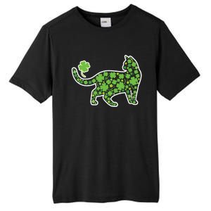 Shamrock Cat St Patricks Day For Irish Feline Lover Gift Tall Fusion ChromaSoft Performance T-Shirt