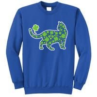 Shamrock Cat St Patricks Day For Irish Feline Lover Gift Sweatshirt