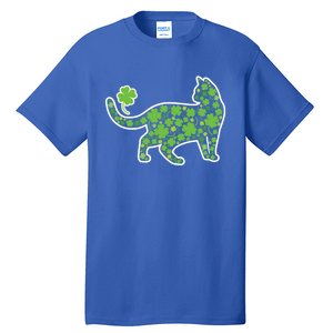 Shamrock Cat St Patricks Day For Irish Feline Lover Gift Tall T-Shirt