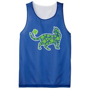 Shamrock Cat St Patricks Day For Irish Feline Lover Gift Mesh Reversible Basketball Jersey Tank