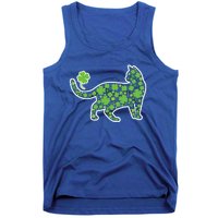 Shamrock Cat St Patricks Day For Irish Feline Lover Gift Tank Top