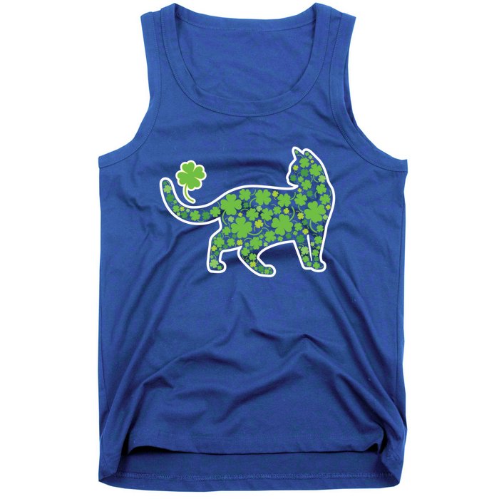 Shamrock Cat St Patricks Day For Irish Feline Lover Gift Tank Top