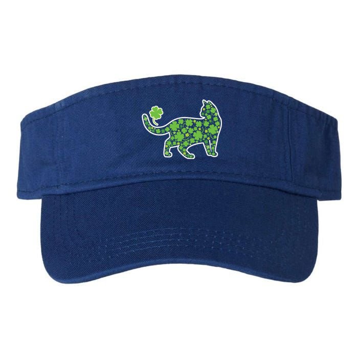 Shamrock Cat St Patricks Day For Irish Feline Lover Gift Valucap Bio-Washed Visor